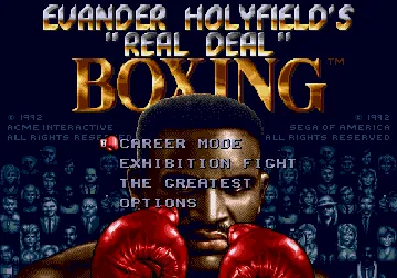 Evander Holyfield's 'Real Deal' Boxing (World) screen shot title